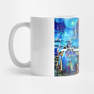 Keyhole and binary code Mug